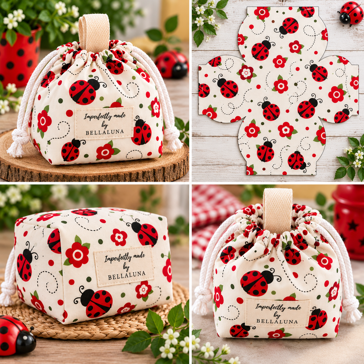 Drawstring Bag Printable Sewing Template