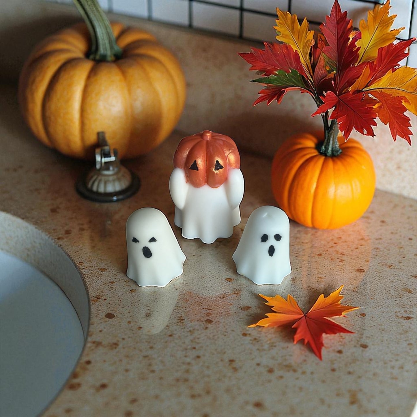 š Halloween ghost pumpkin Soap Set š»