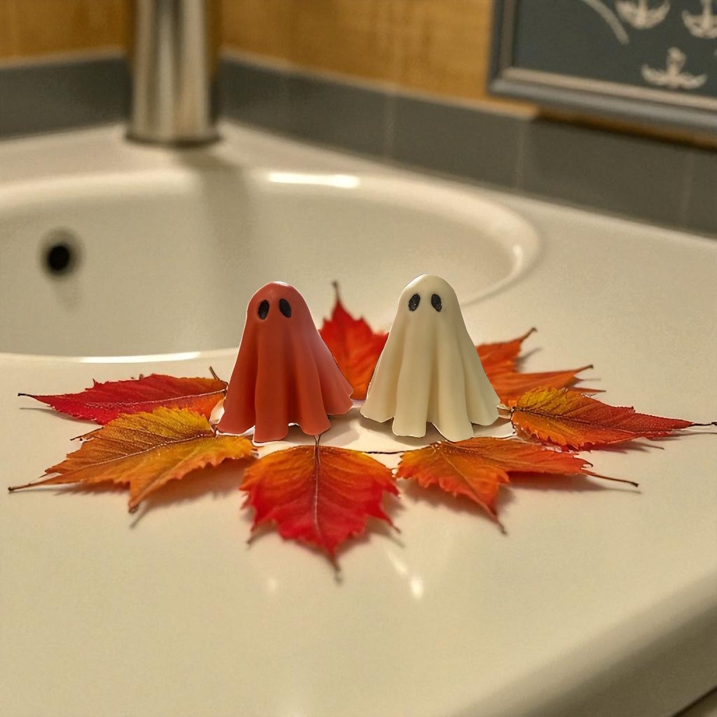 š Halloween Ghosts Soap Set ā Goat Milk with Pumpkin & Cinnamon š