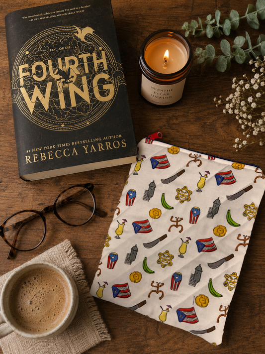 Soy Boricua Book Sleeve- White