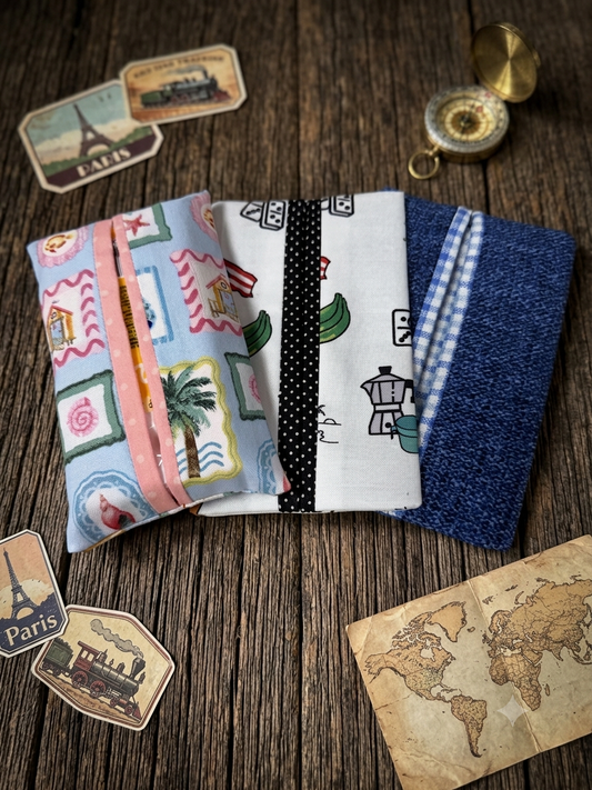 Handcrafted Fabric Pocket Tissue Holder – Travel Series