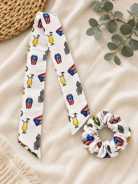 Puerto Rico Headband & Scrunchie Set