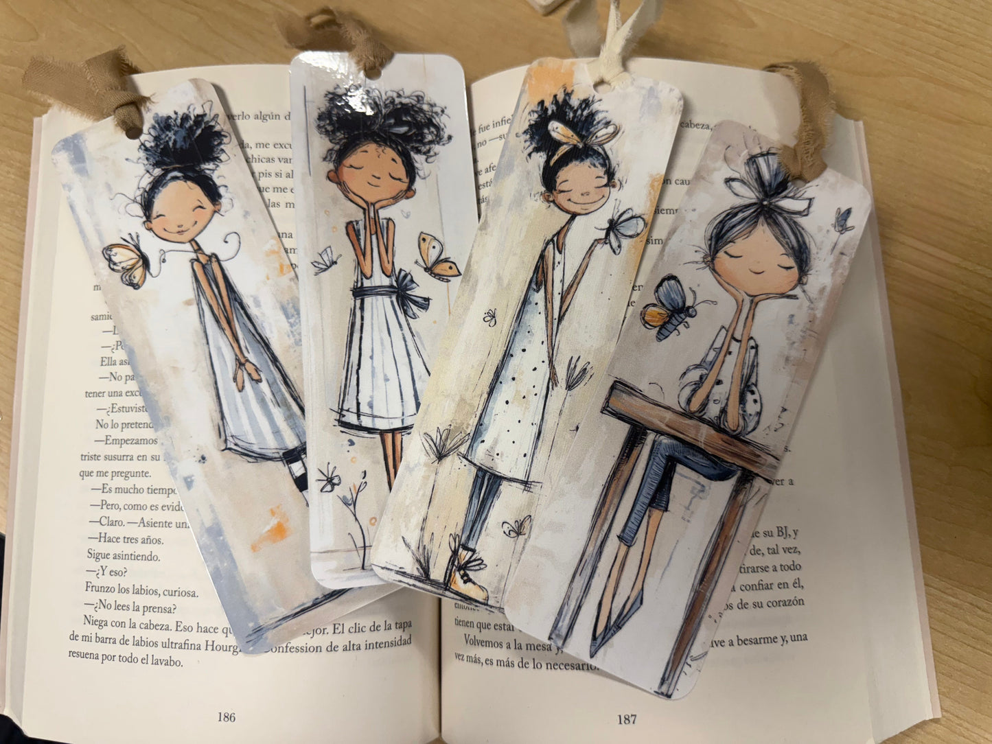 Butterflies Girl Bookmarks Bundle