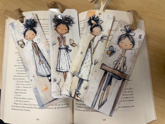 Butterflies Girl Bookmarks Bundle