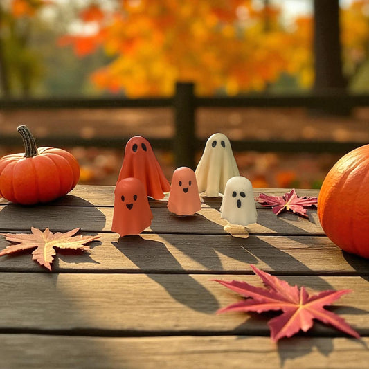 🎃 Halloween Ghosts Soap Set – Goat Milk with Pumpkin & Cinnamon 🎃