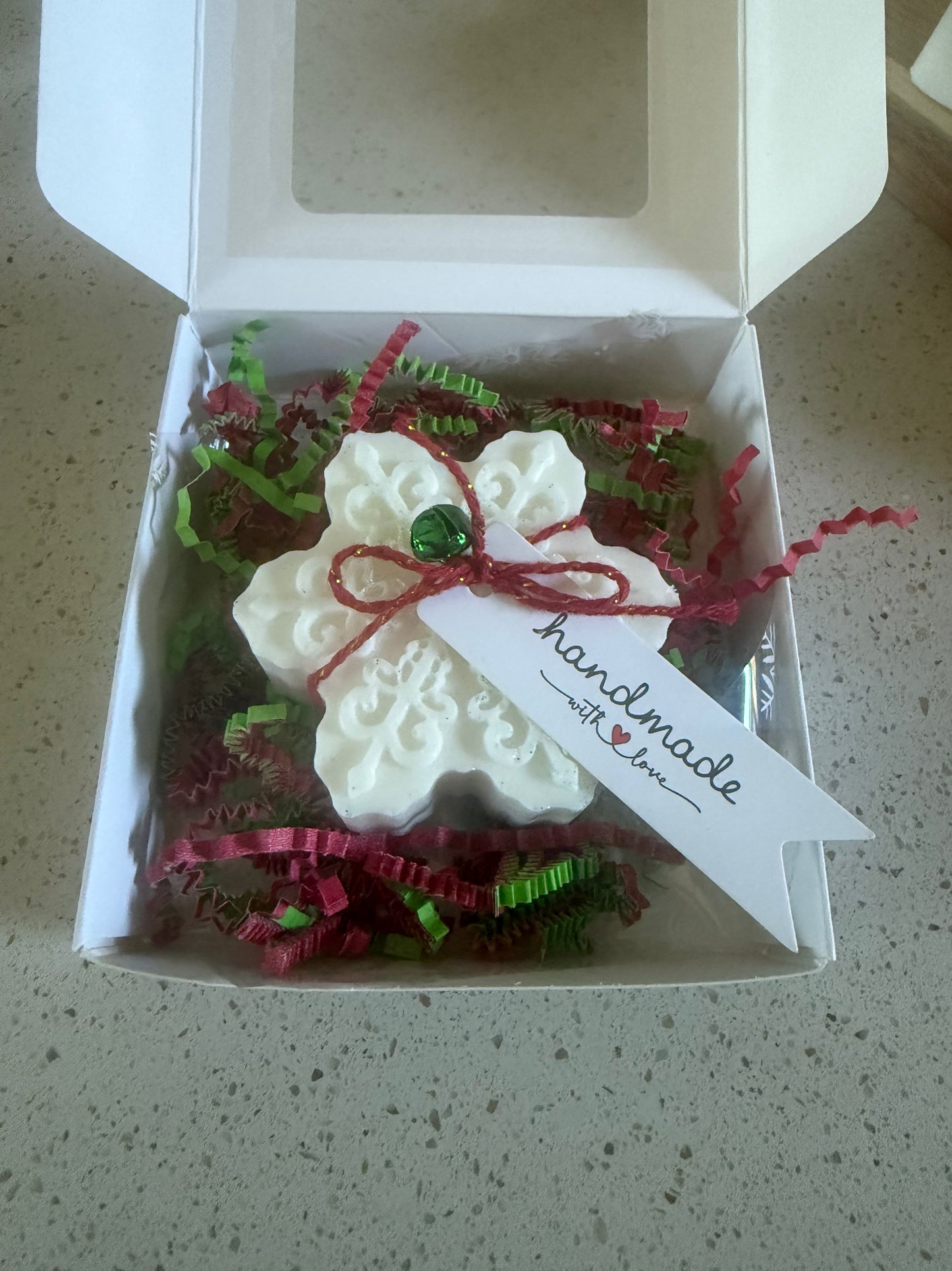 Snowflake Candy Cane Soap