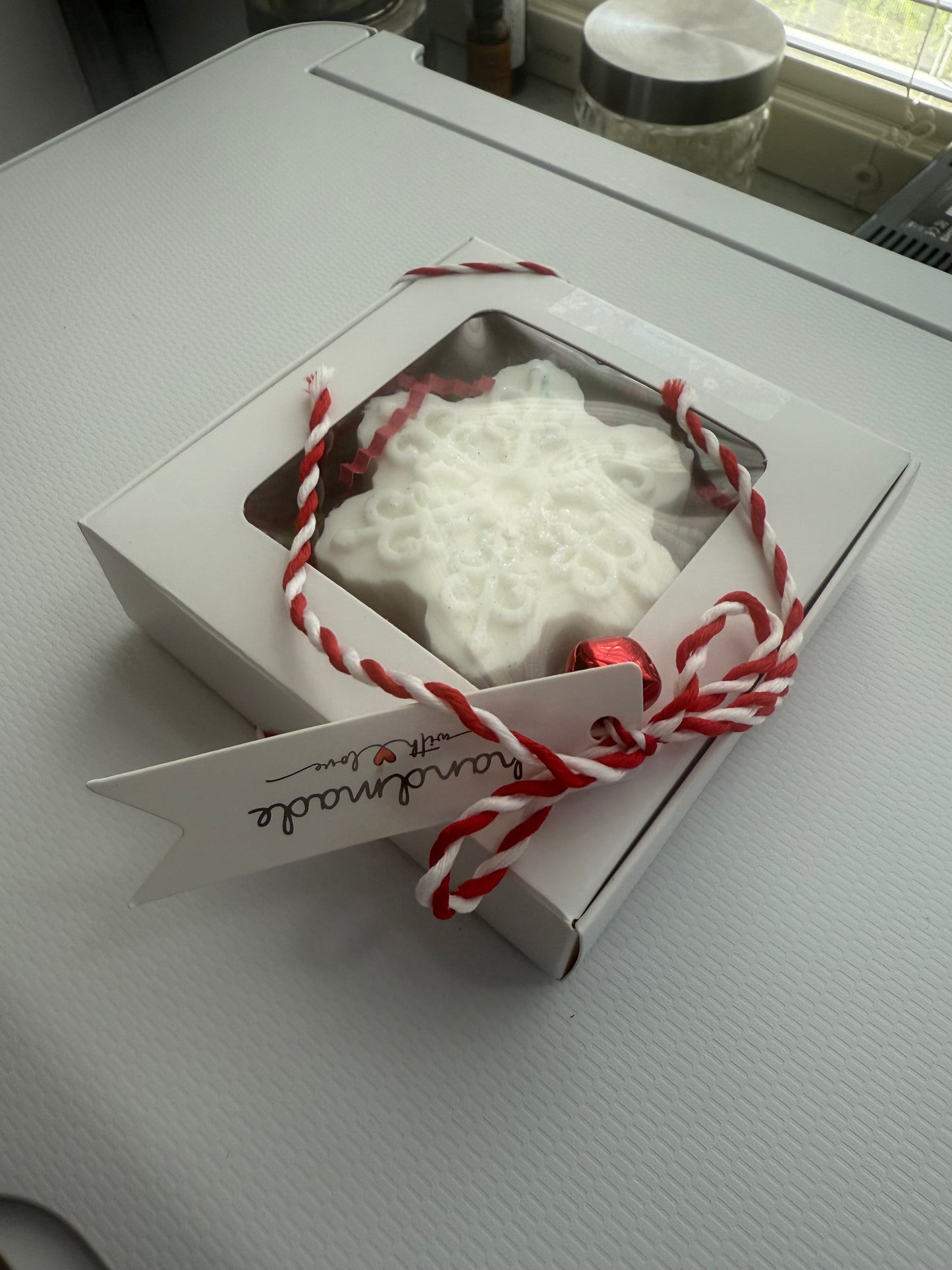 Snowflake Candy Cane Soap