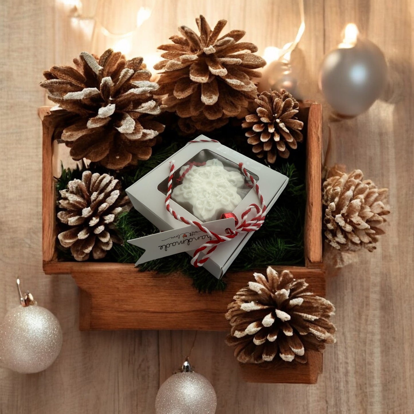 Snowflake Candy Cane Soap