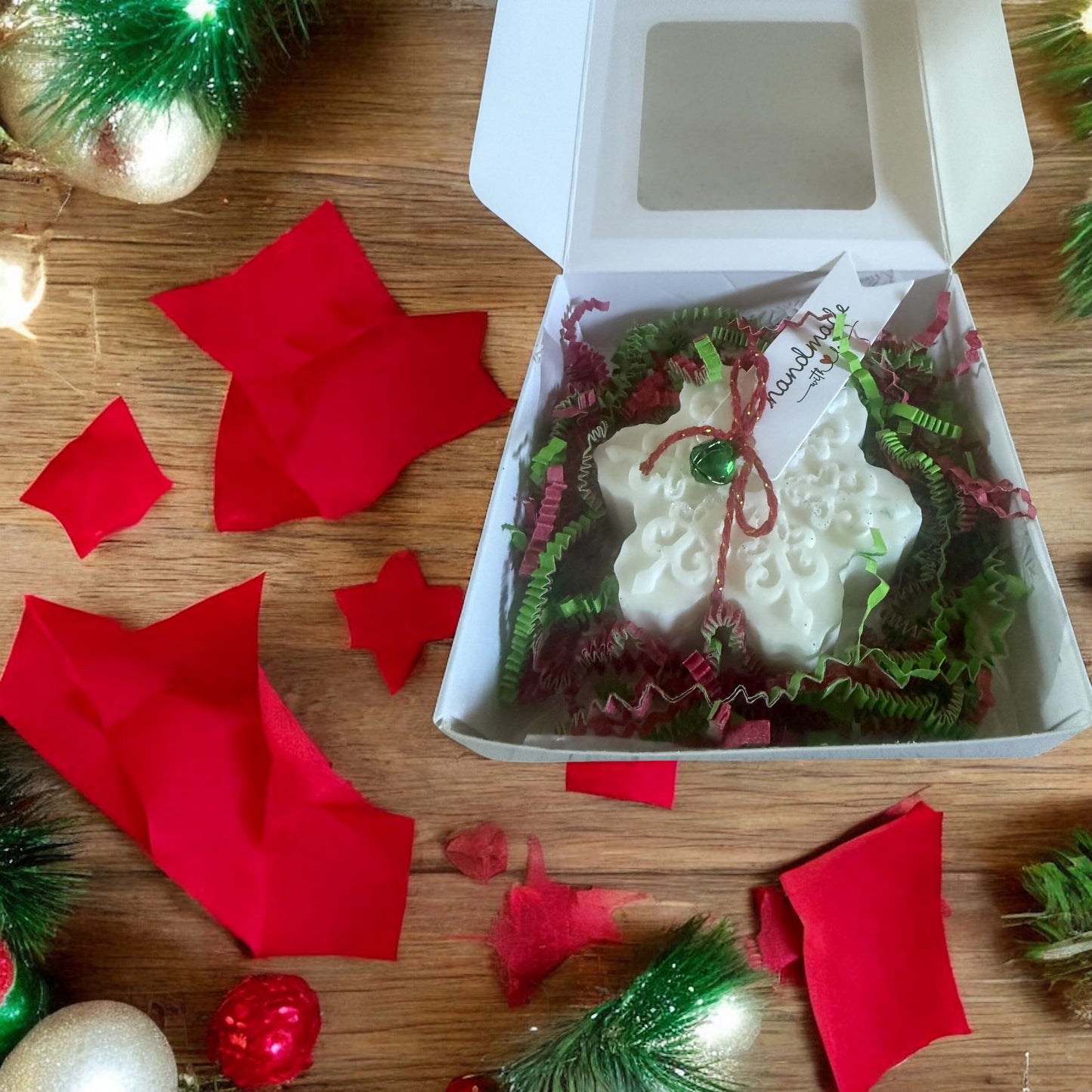 Snowflake Candy Cane Soap